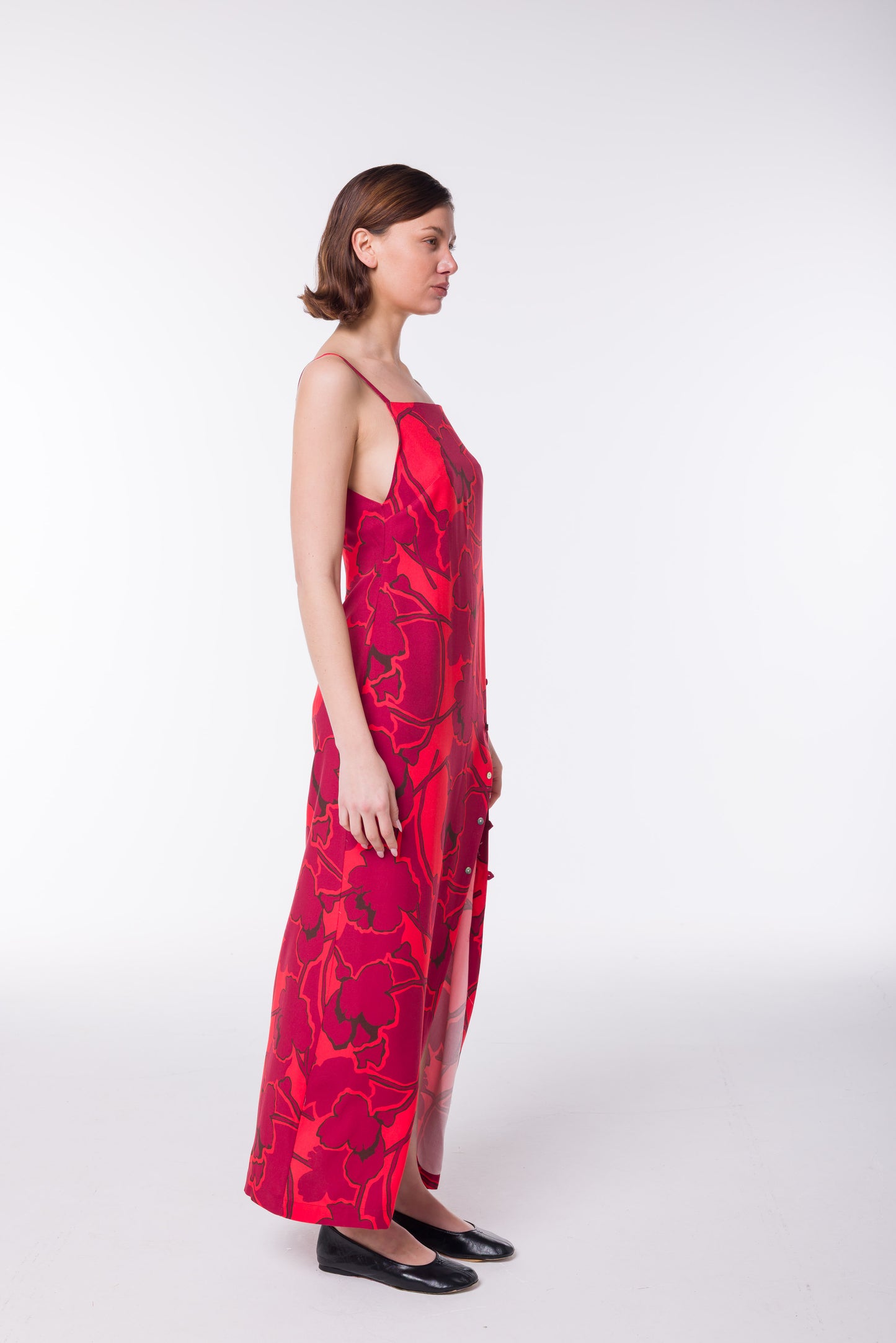 Robe Lola fleurs rouge