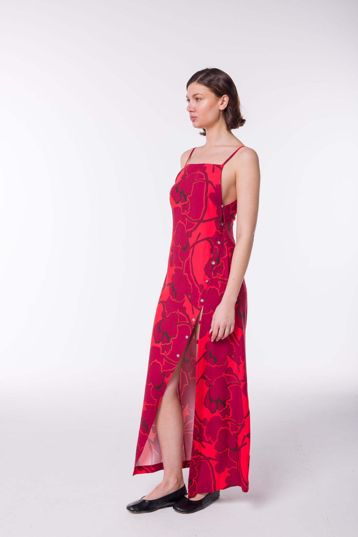 Robe Lola fleurs rouge