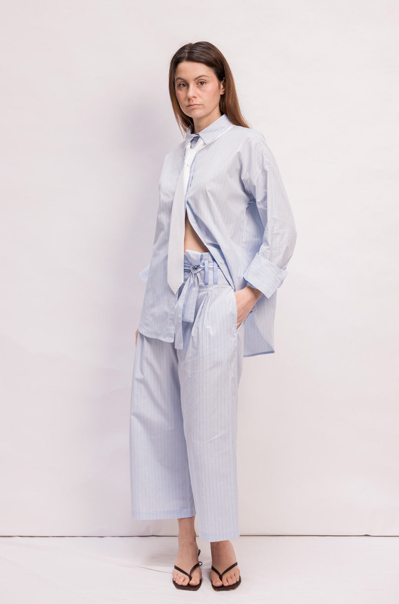 PANTALON EVA COTON RAYE