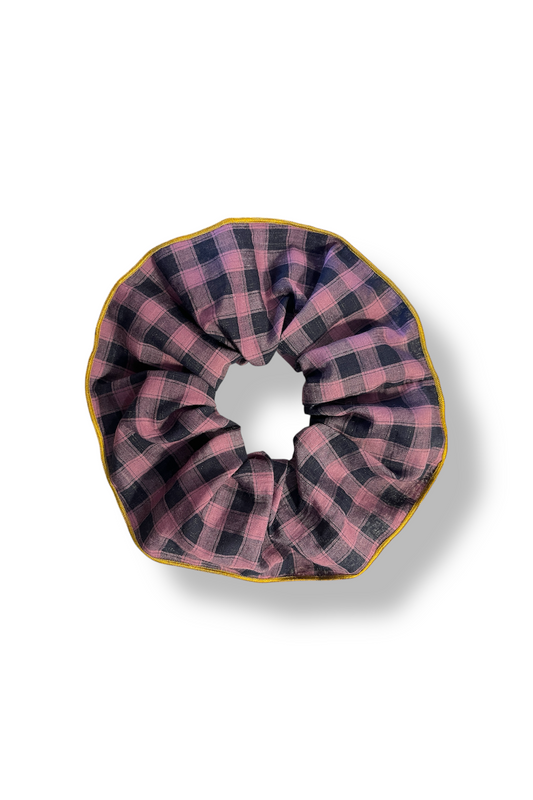 Chouchou carreaux violet