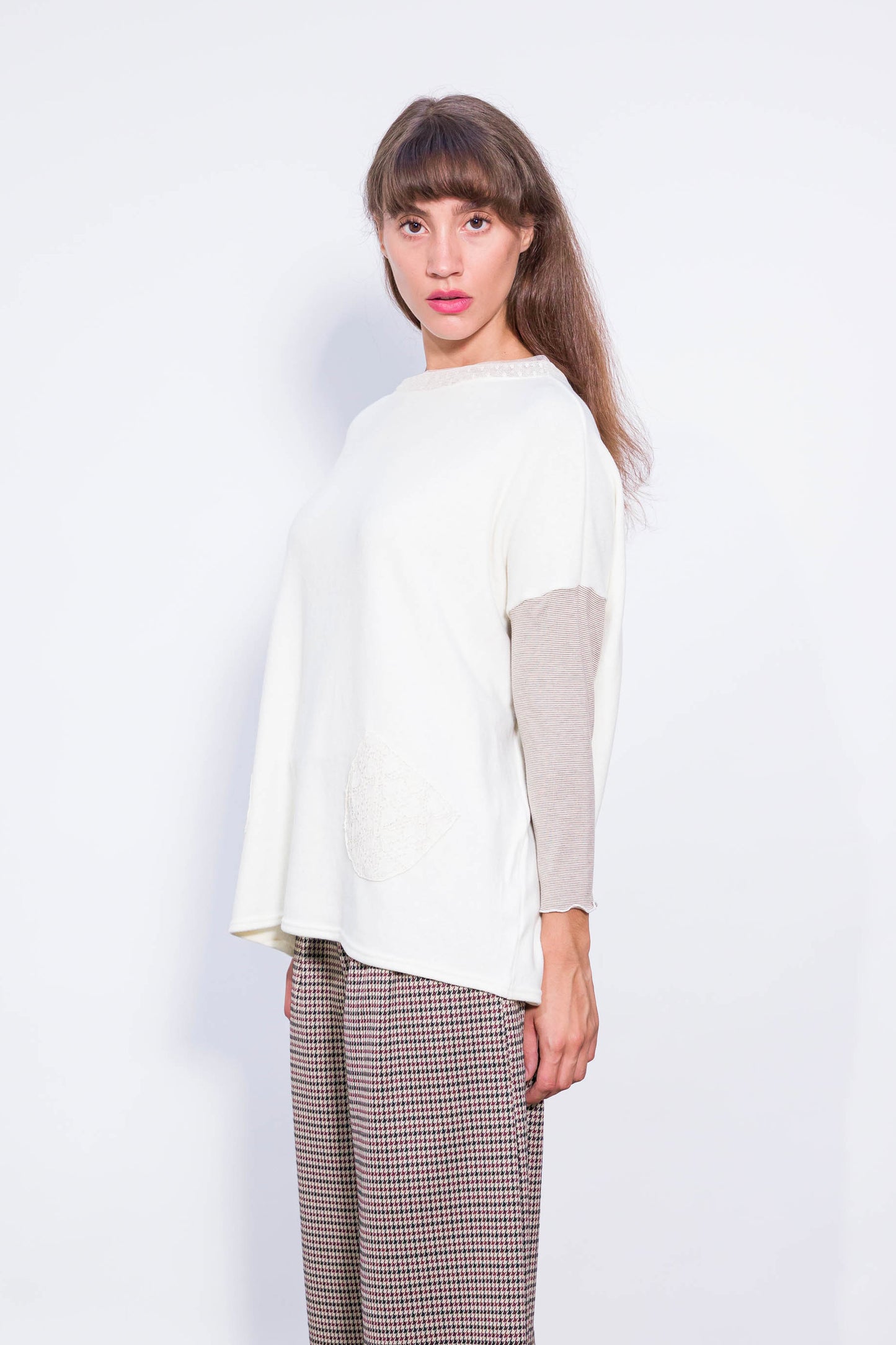 Pull Poches Blanc