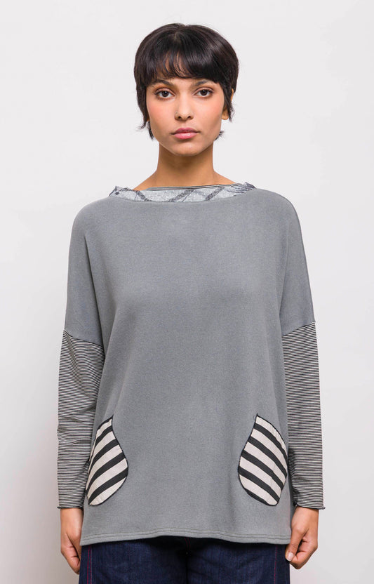 Pull Poches Vert d'eau