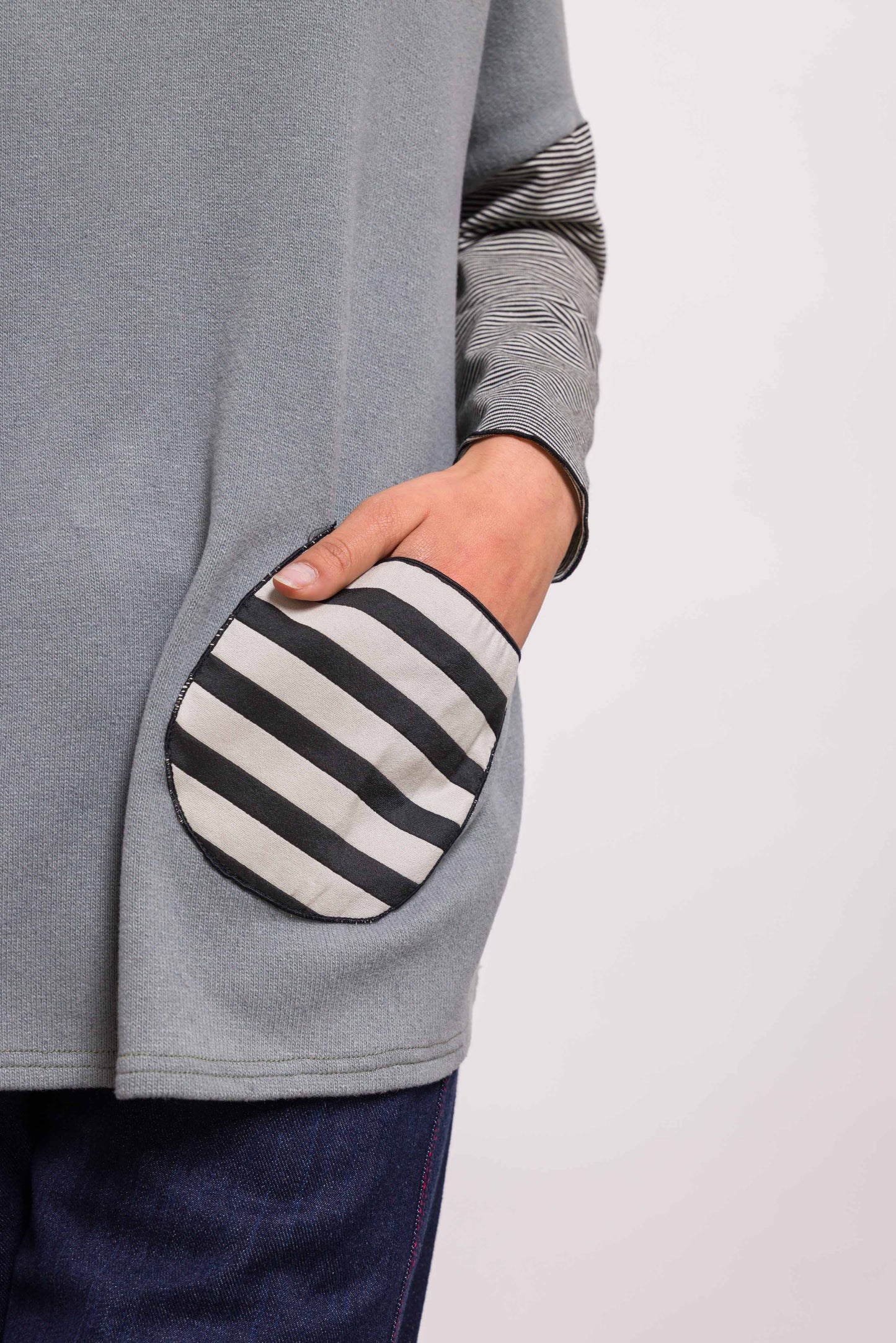 Pull Poches Vert d'eau