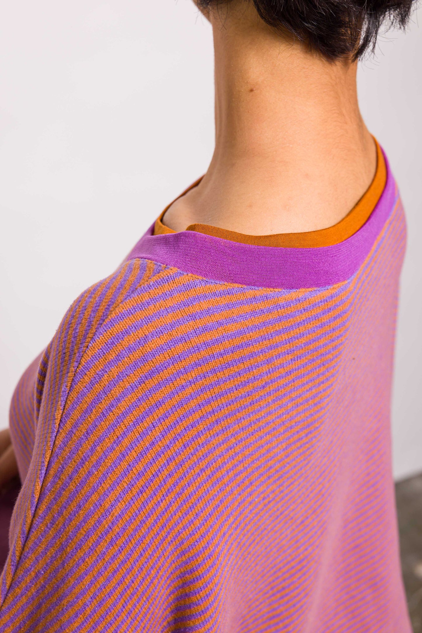 Pull Poches Rayé Violet