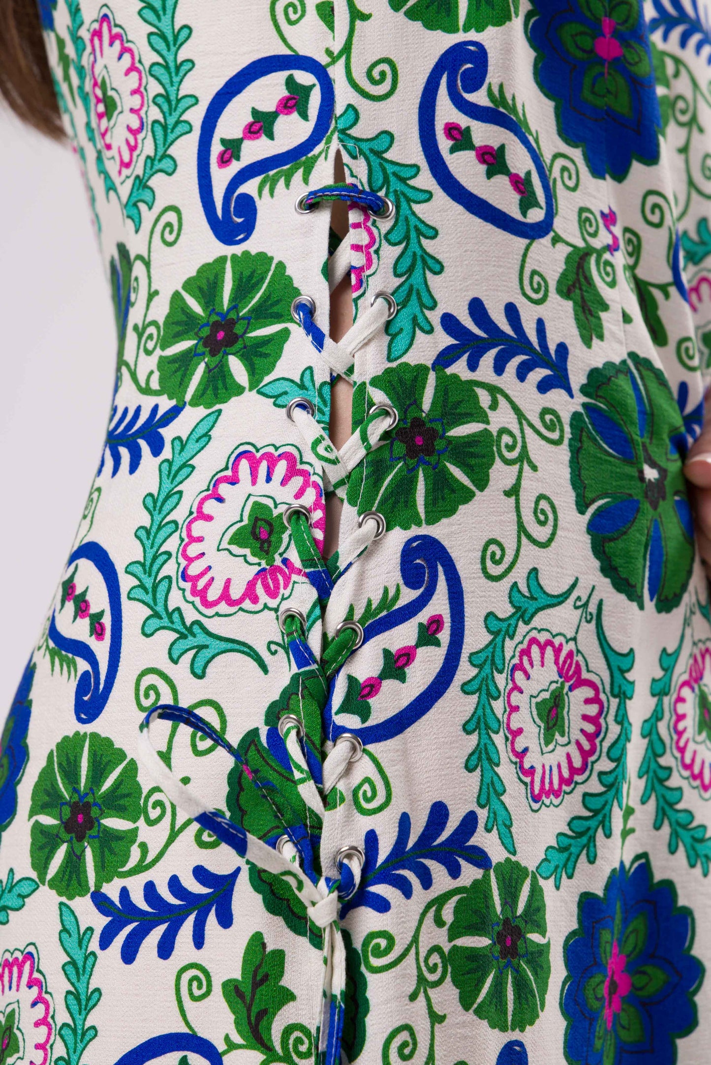 Robe Alba fleurs vertes