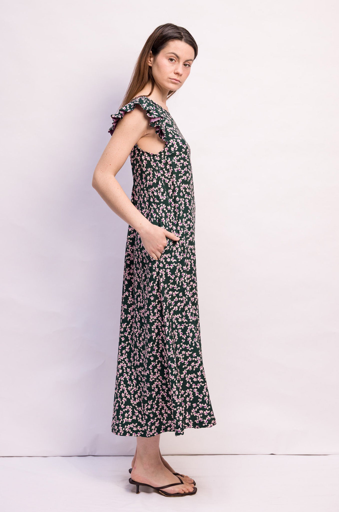 ROBE ELIE VISCOSE A FLEURS