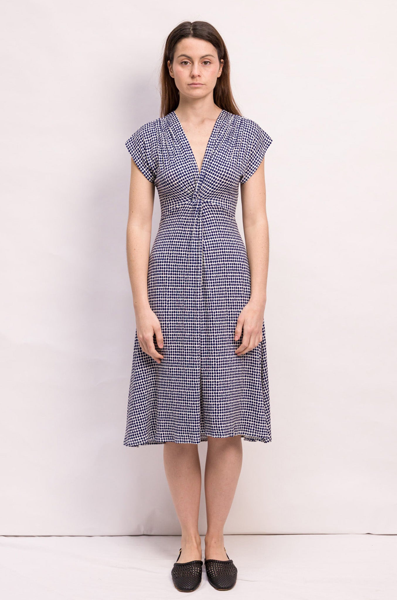 ROBE NOUR JERSEY A POIS