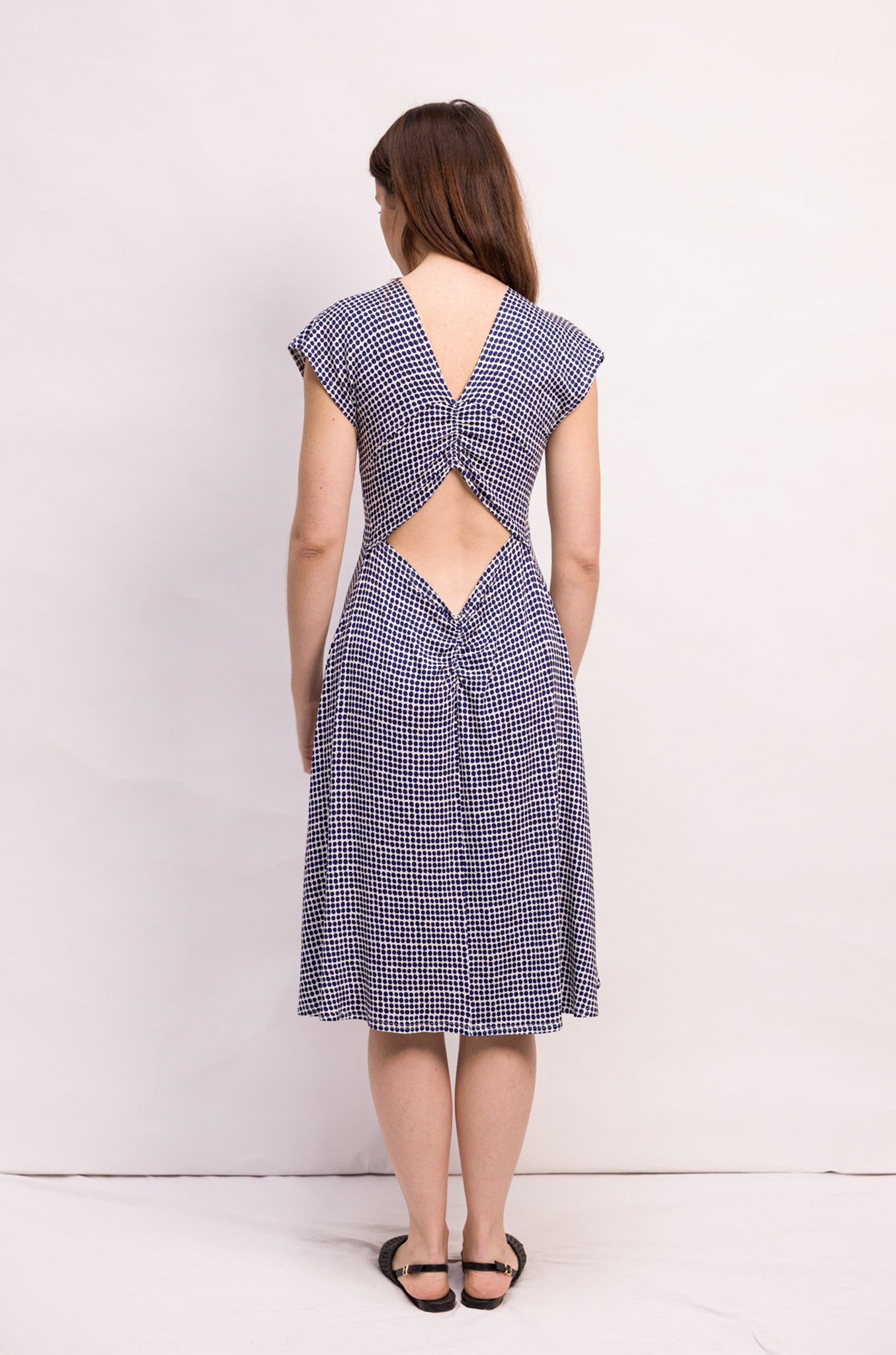 ROBE NOUR JERSEY A POIS