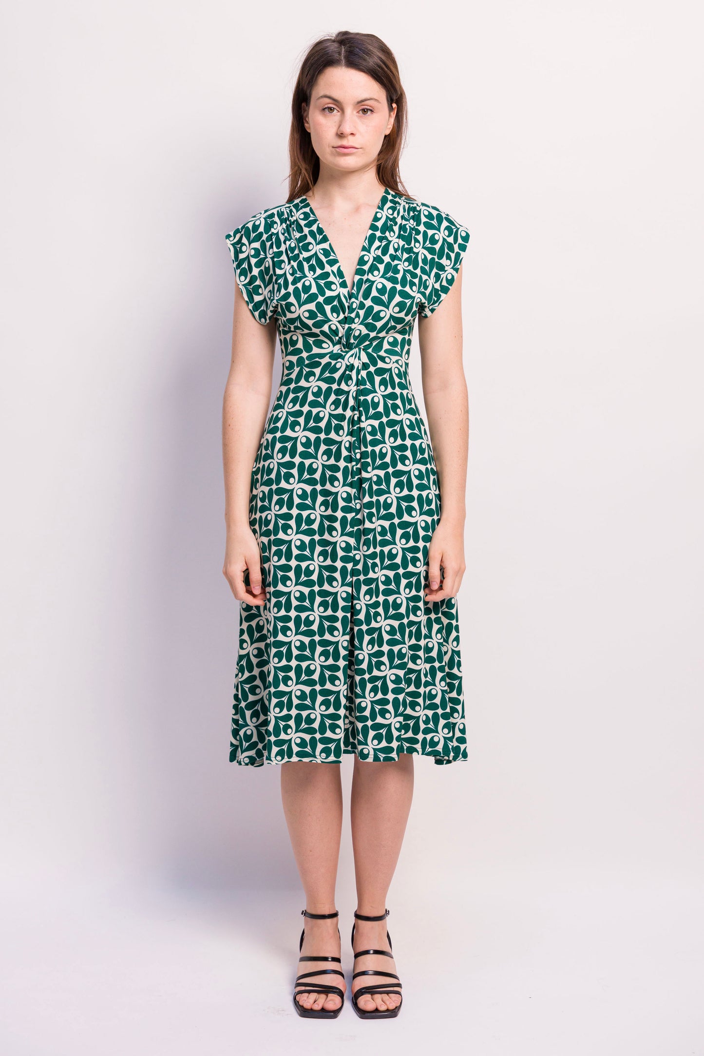Robe Nour viscose olive
