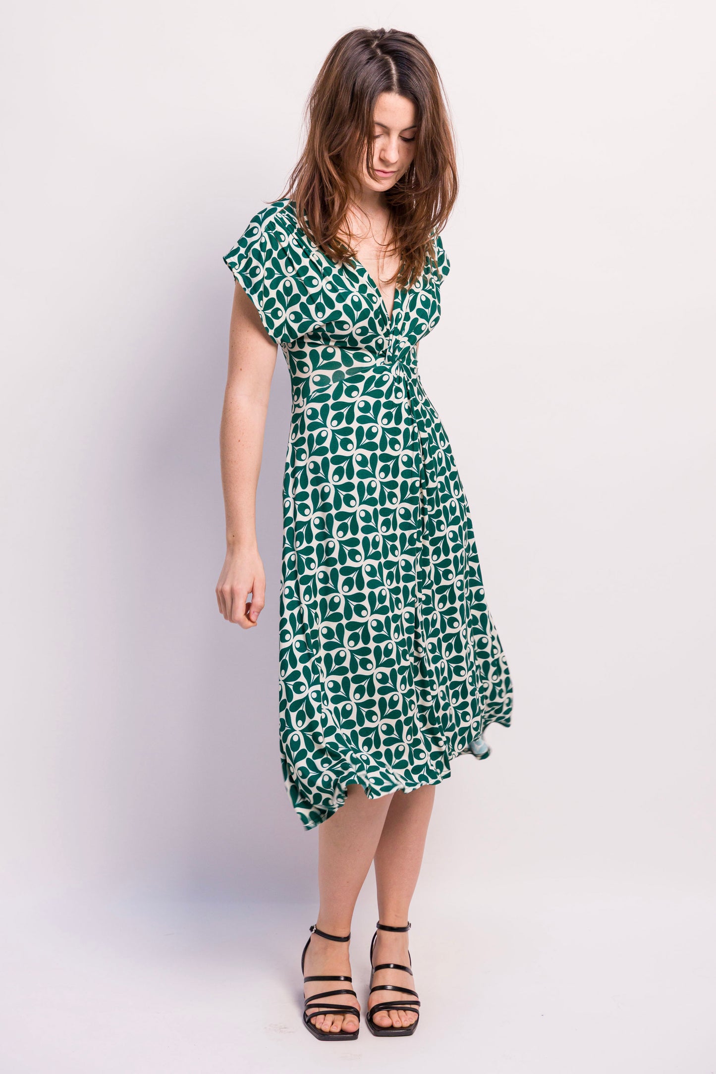 Robe Nour viscose olive