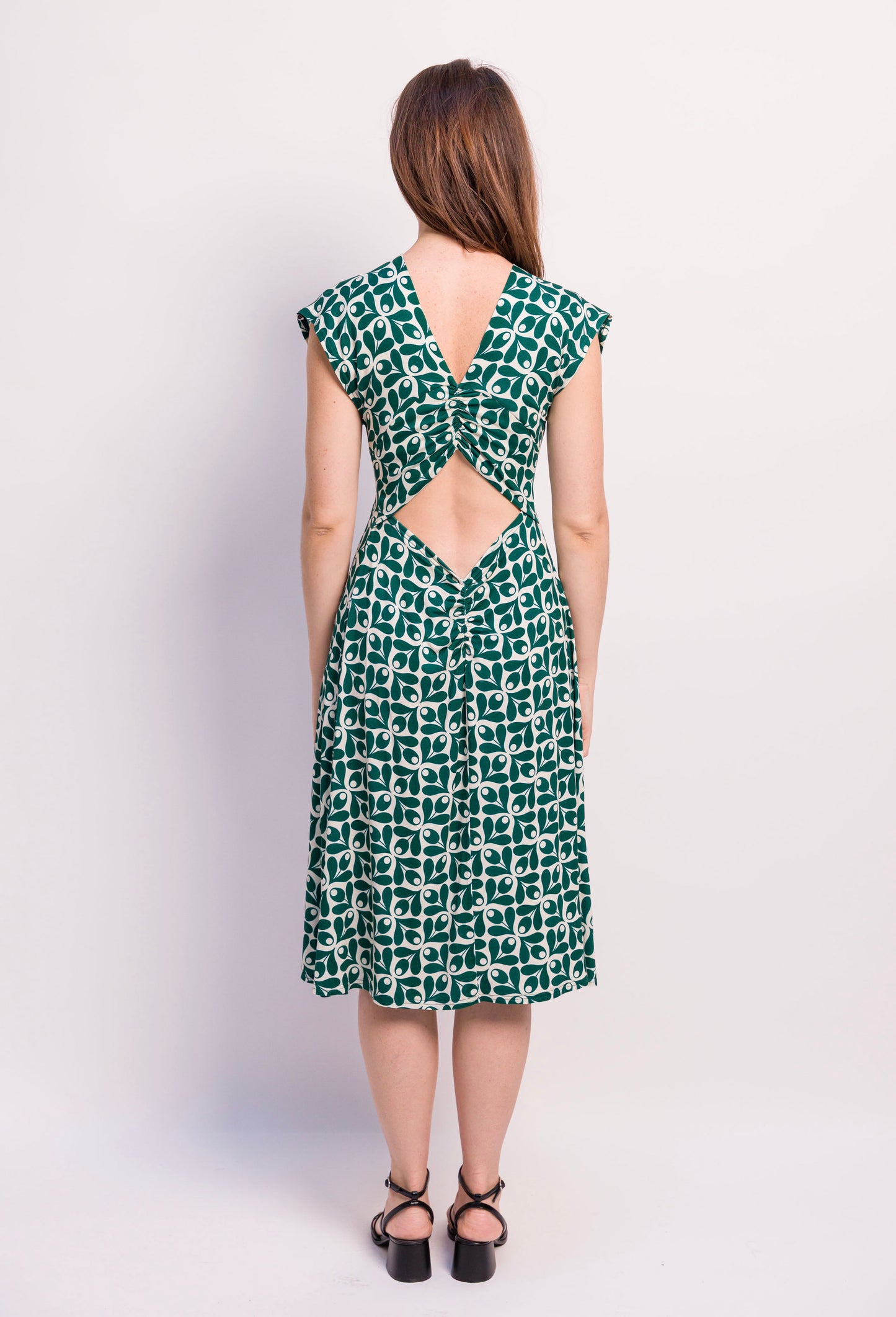 Robe Nour viscose olive