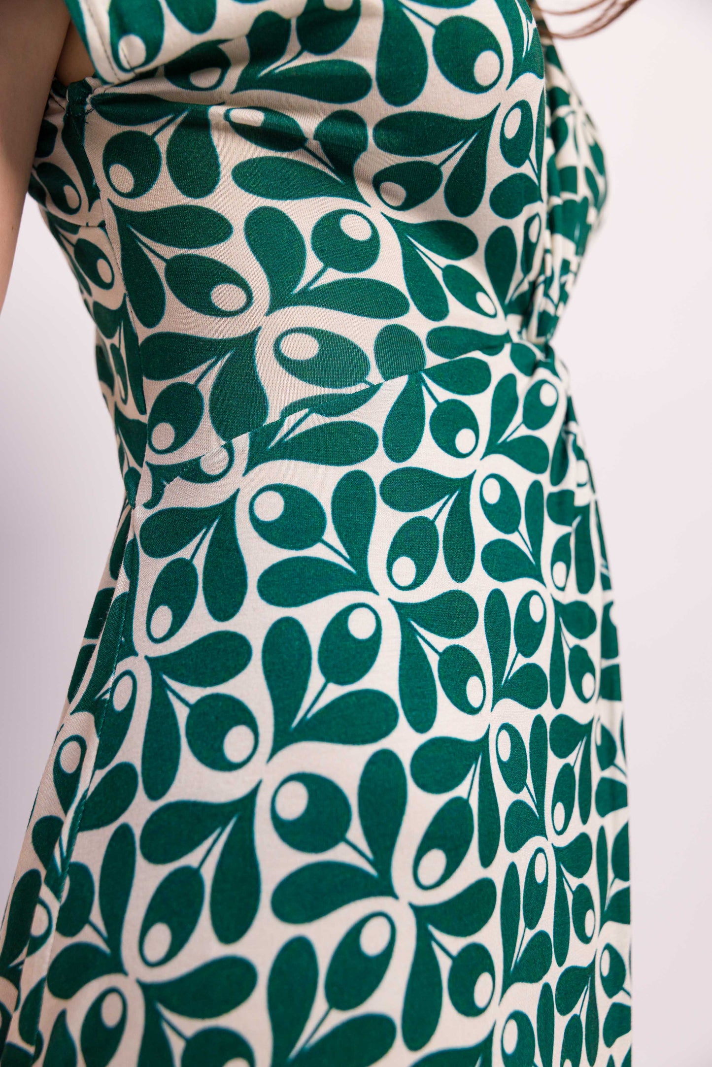 Robe Nour viscose olive