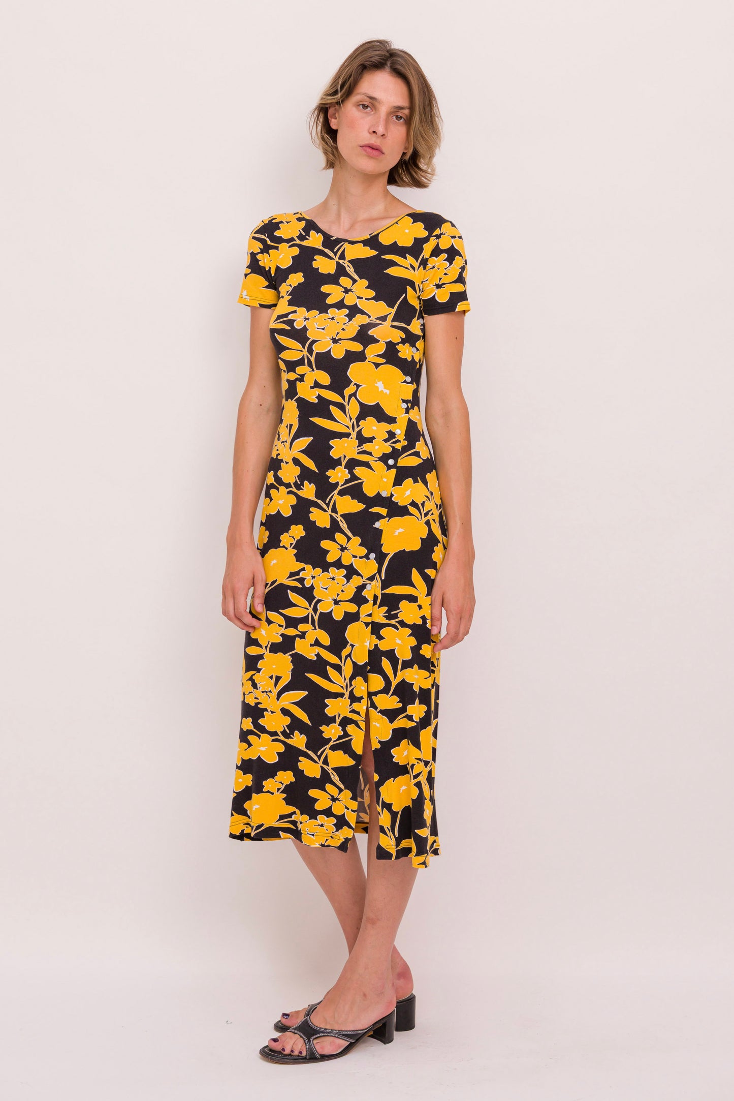 Robe Rosalia jaune fleur