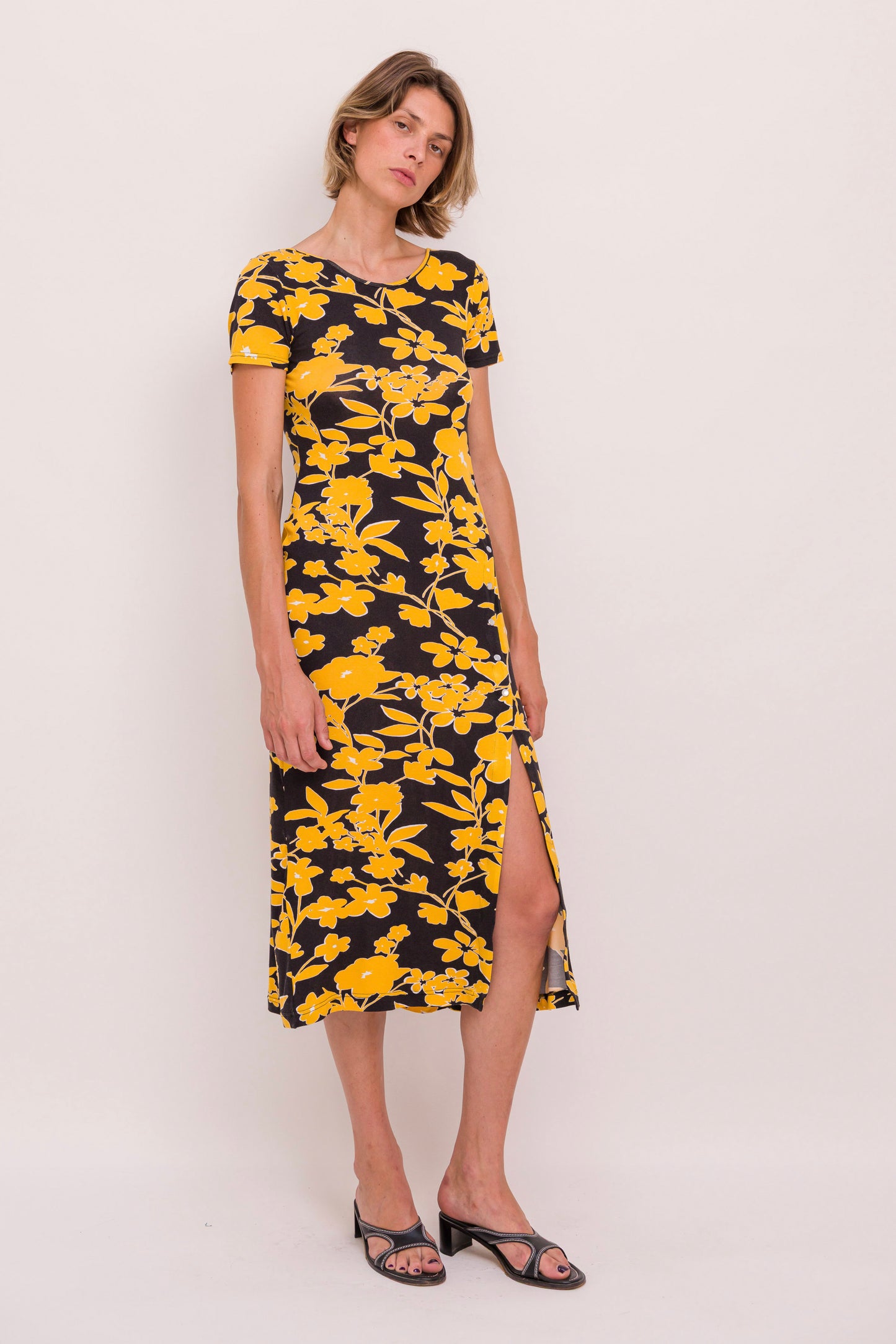 Robe Rosalia jaune fleur