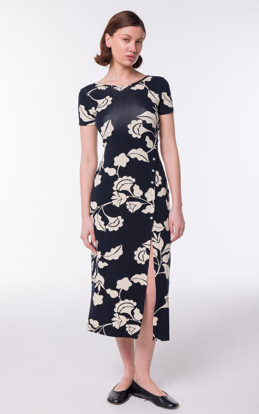 Robe Rosalia beige et noir