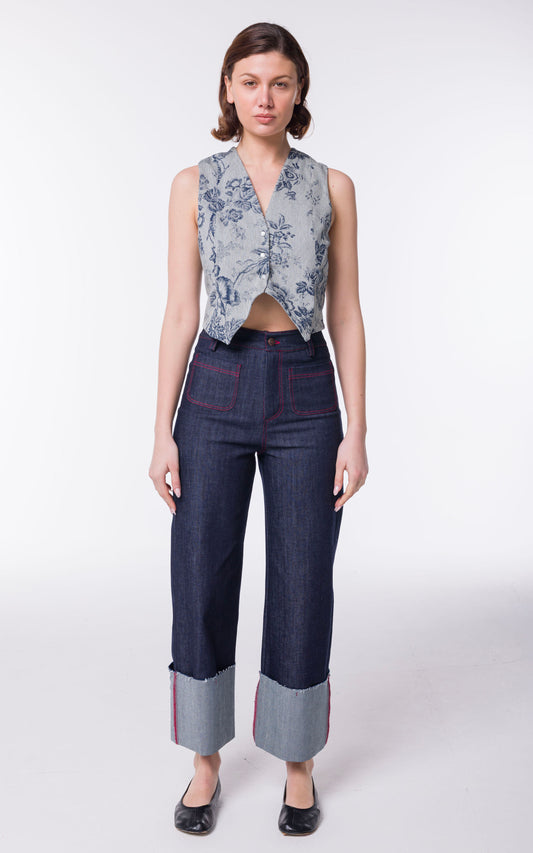 Gilet Vané Toile de Jouy