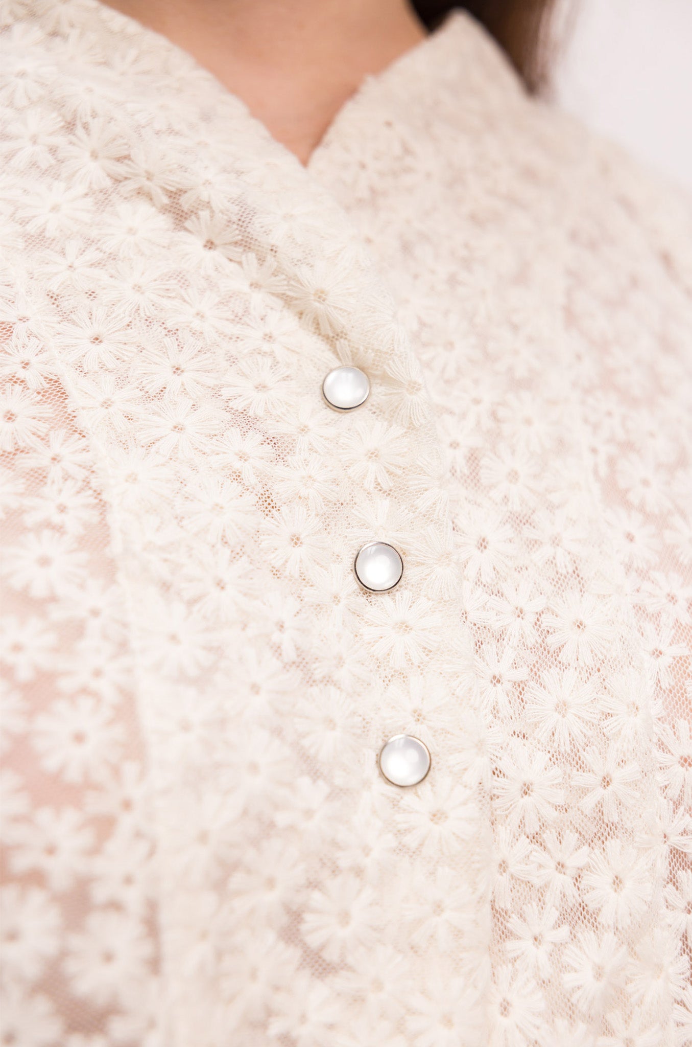 VESTE MATHILDE DENTELLE BLANCHE