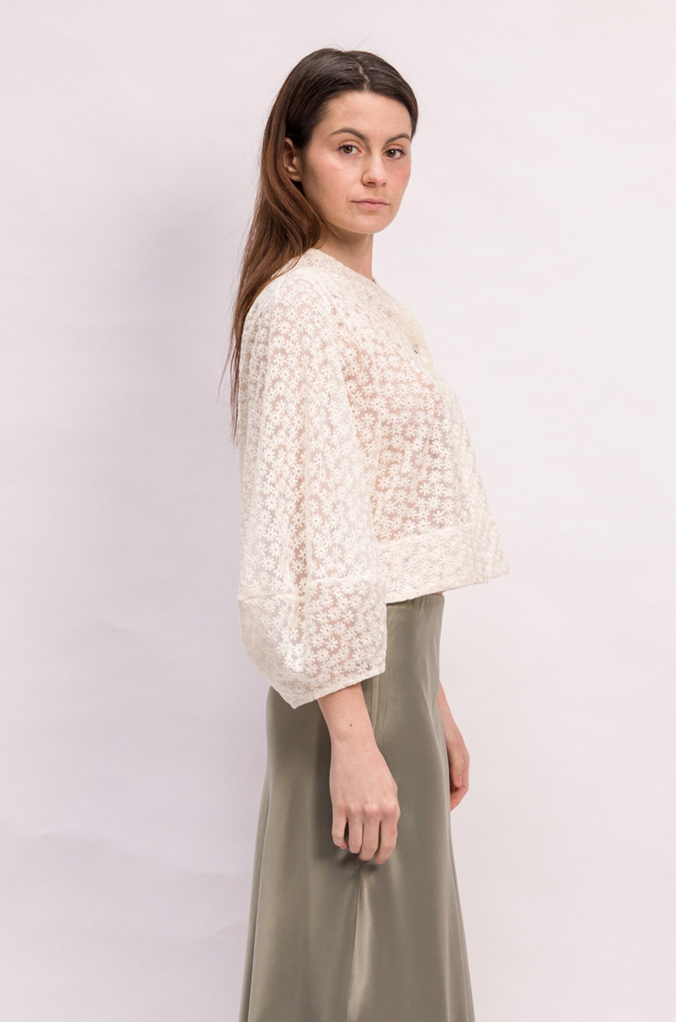 VESTE MATHILDE DENTELLE BLANCHE