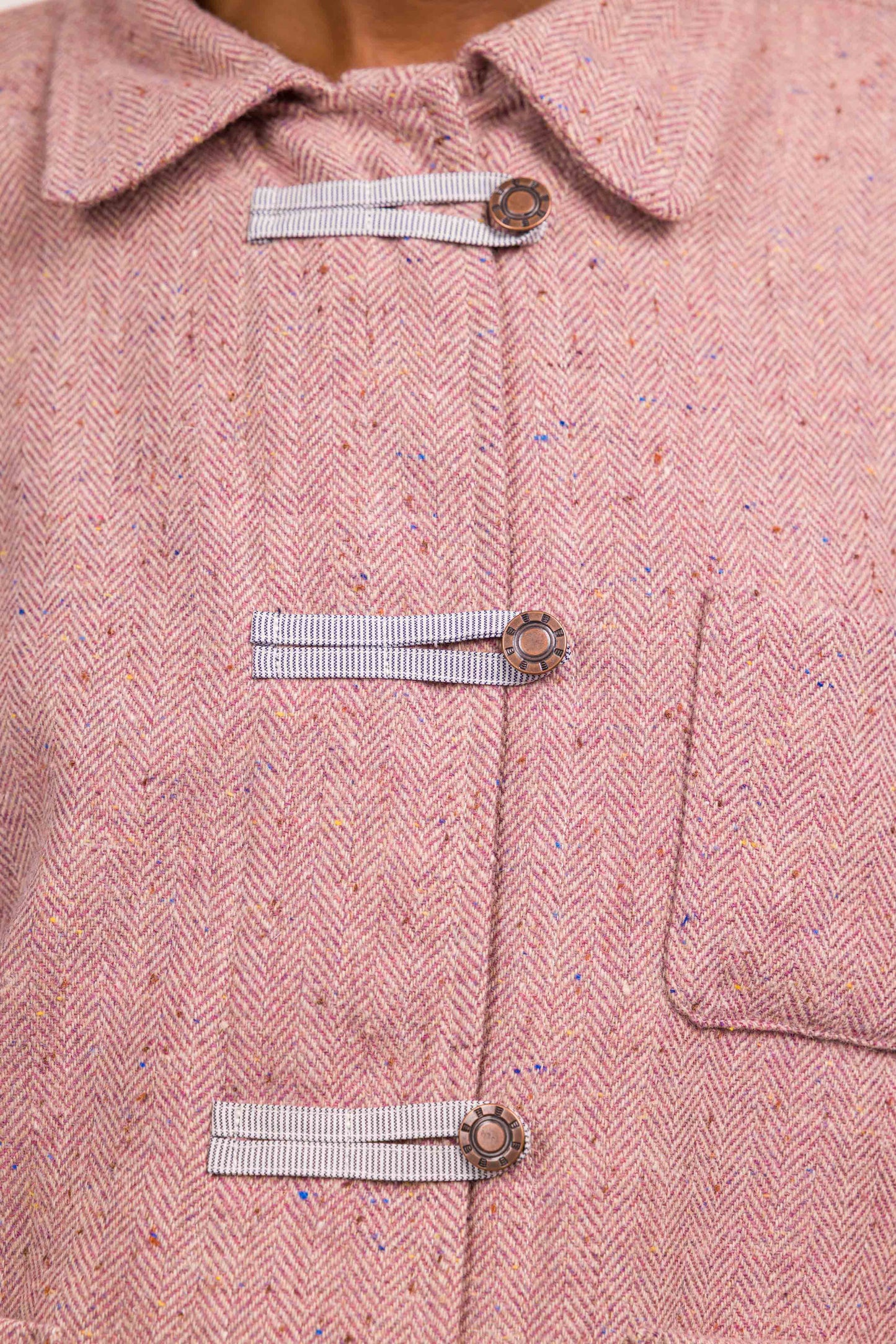 Veste Lou laine rose