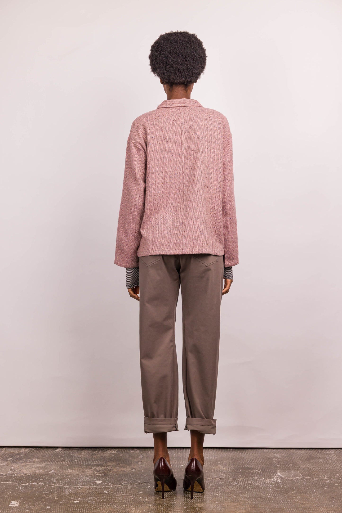 Veste Lou laine rose