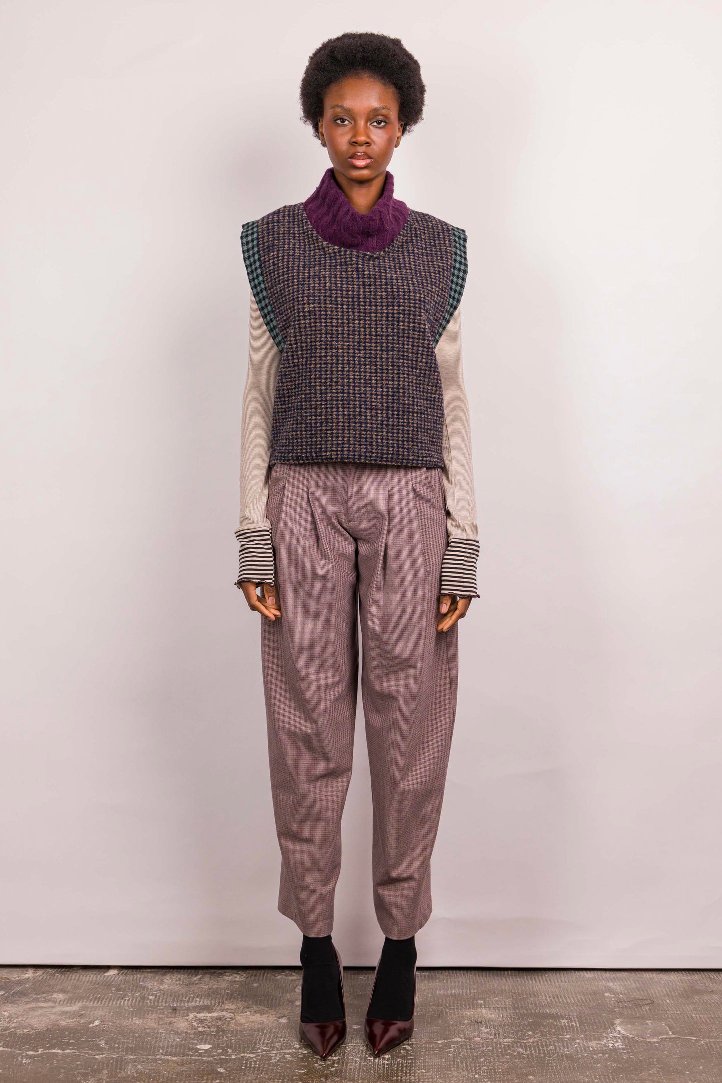 Pantalon Viktor laine rose