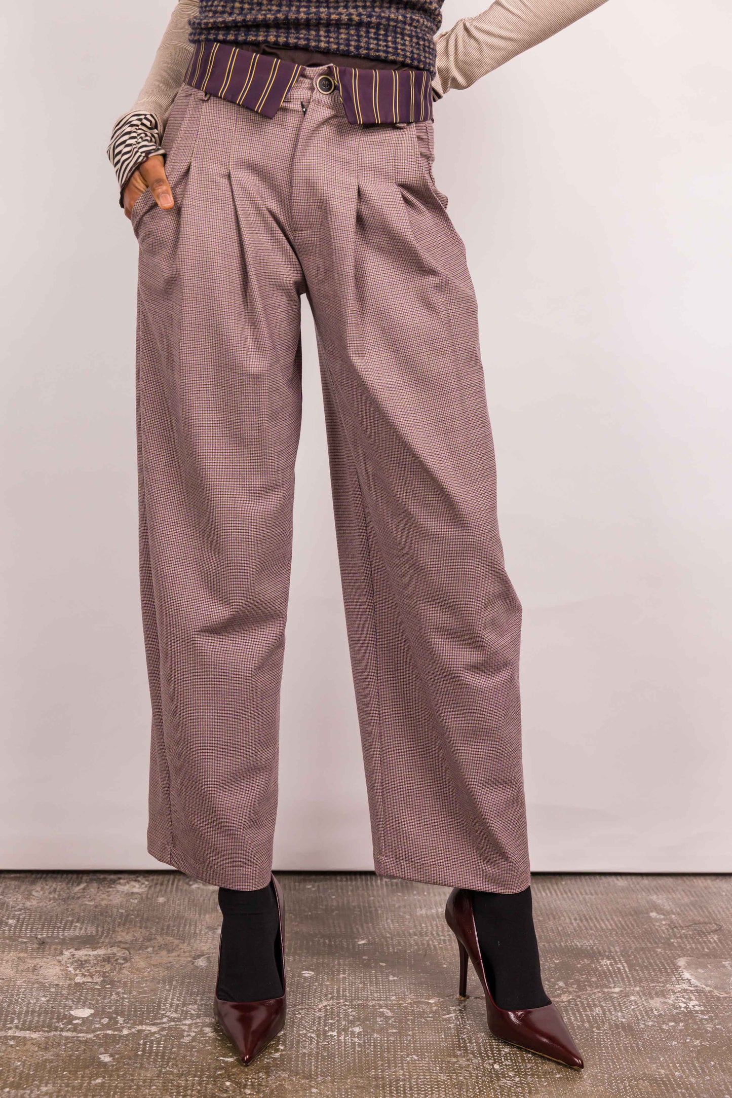Pantalon Viktor laine rose