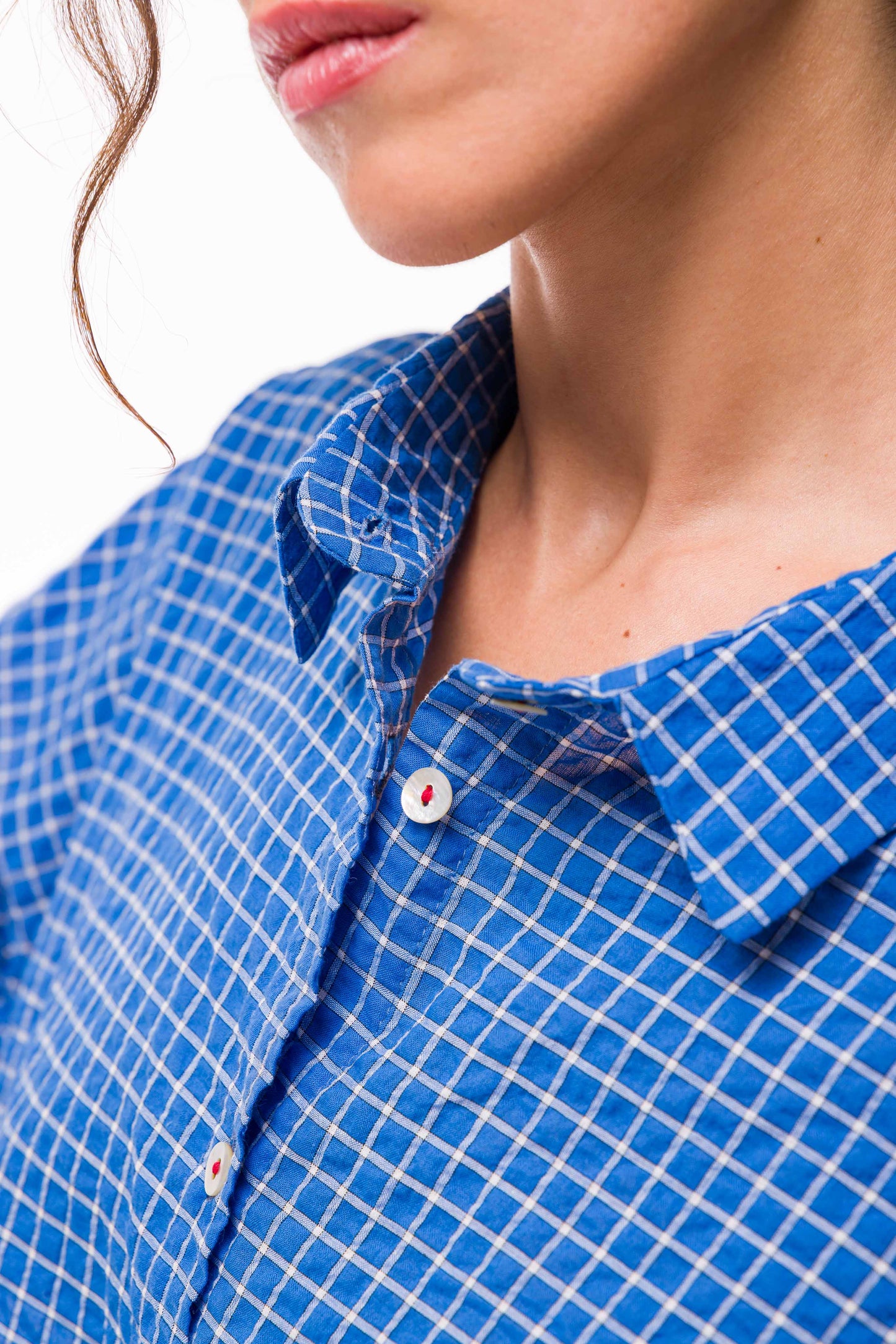 Chemise Ambre carreaux bleu