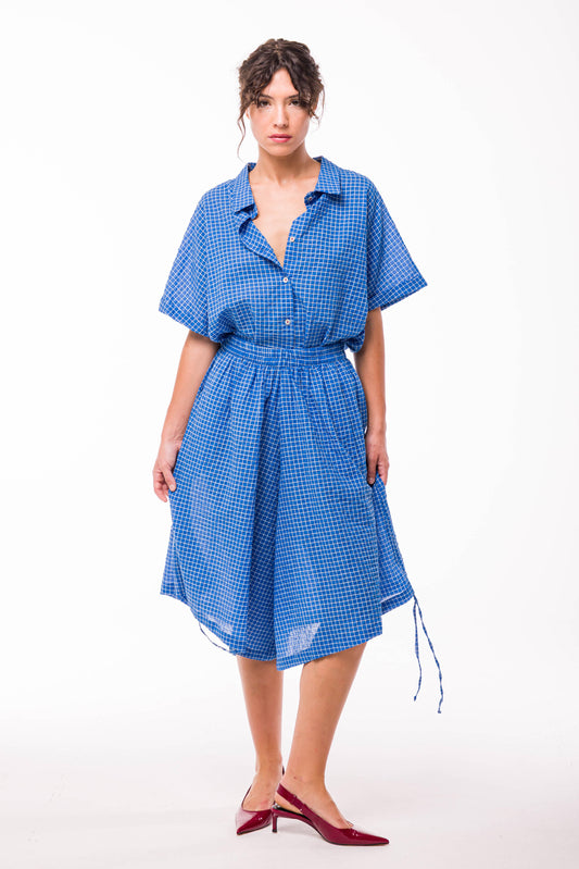 Chemise Ambre carreaux bleu