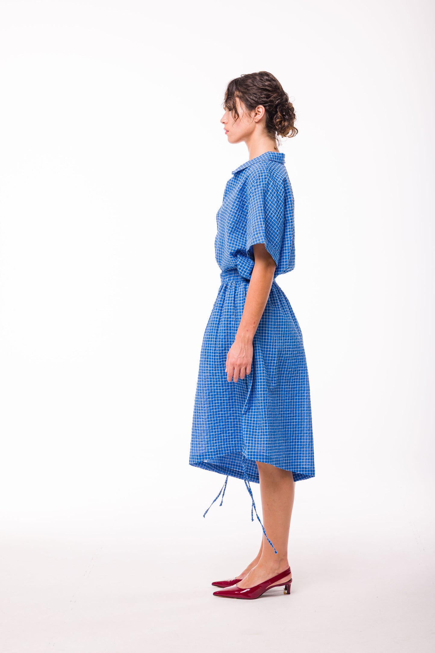 Chemise Ambre carreaux bleu