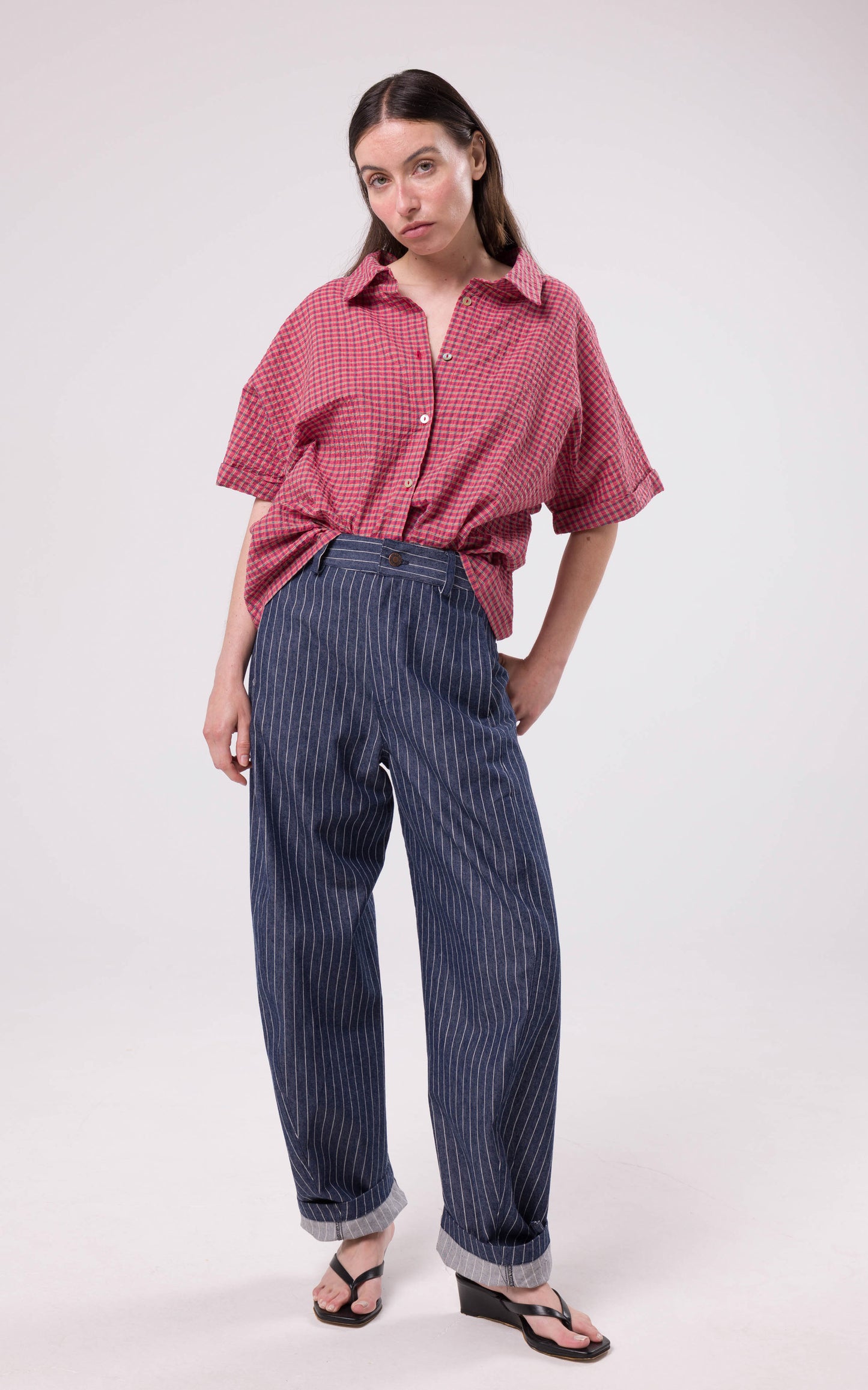 Chemise Ambre carreaux rouge