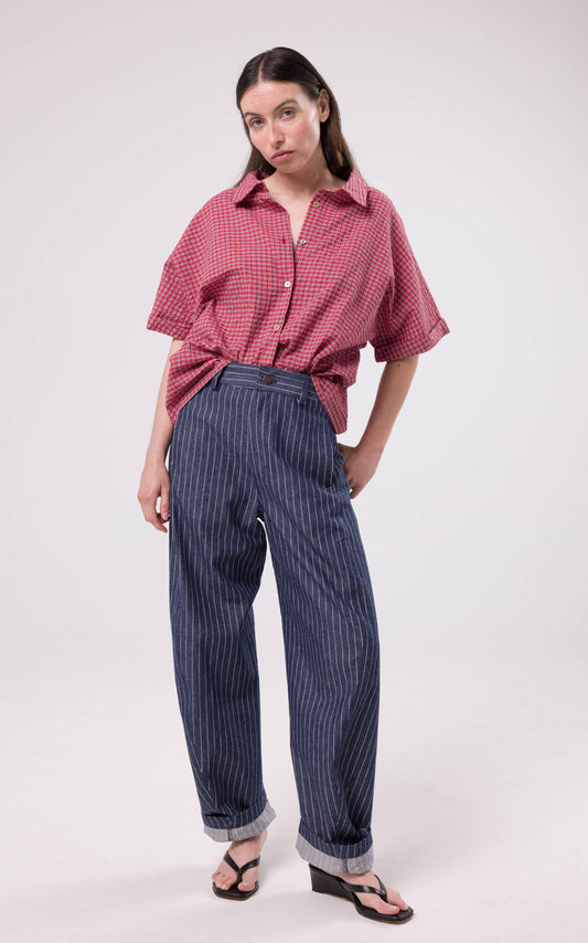 Chemise Ambre carreaux rouge