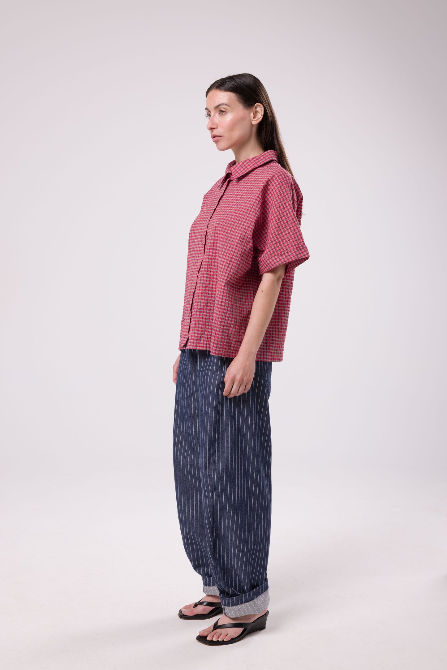 Chemise Ambre carreaux rouge