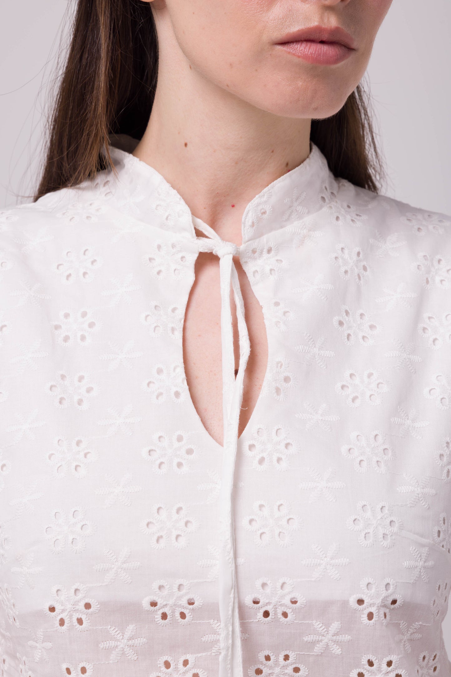 Haut Timothée dentelle blanche