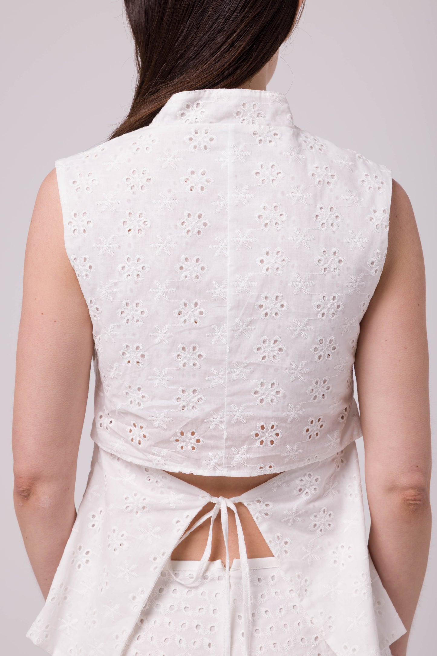 Haut Timothée dentelle blanche