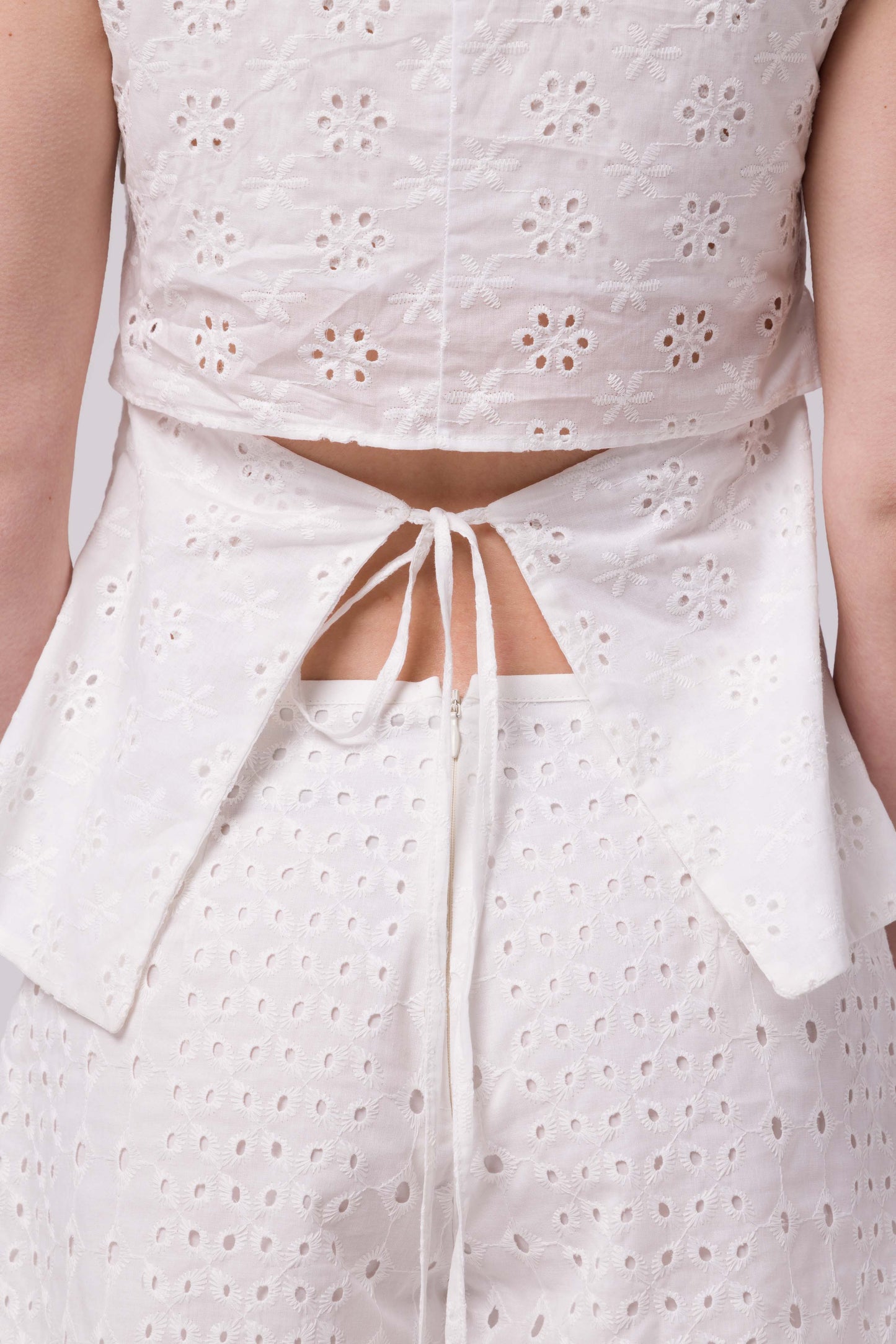 Haut Timothée dentelle blanche