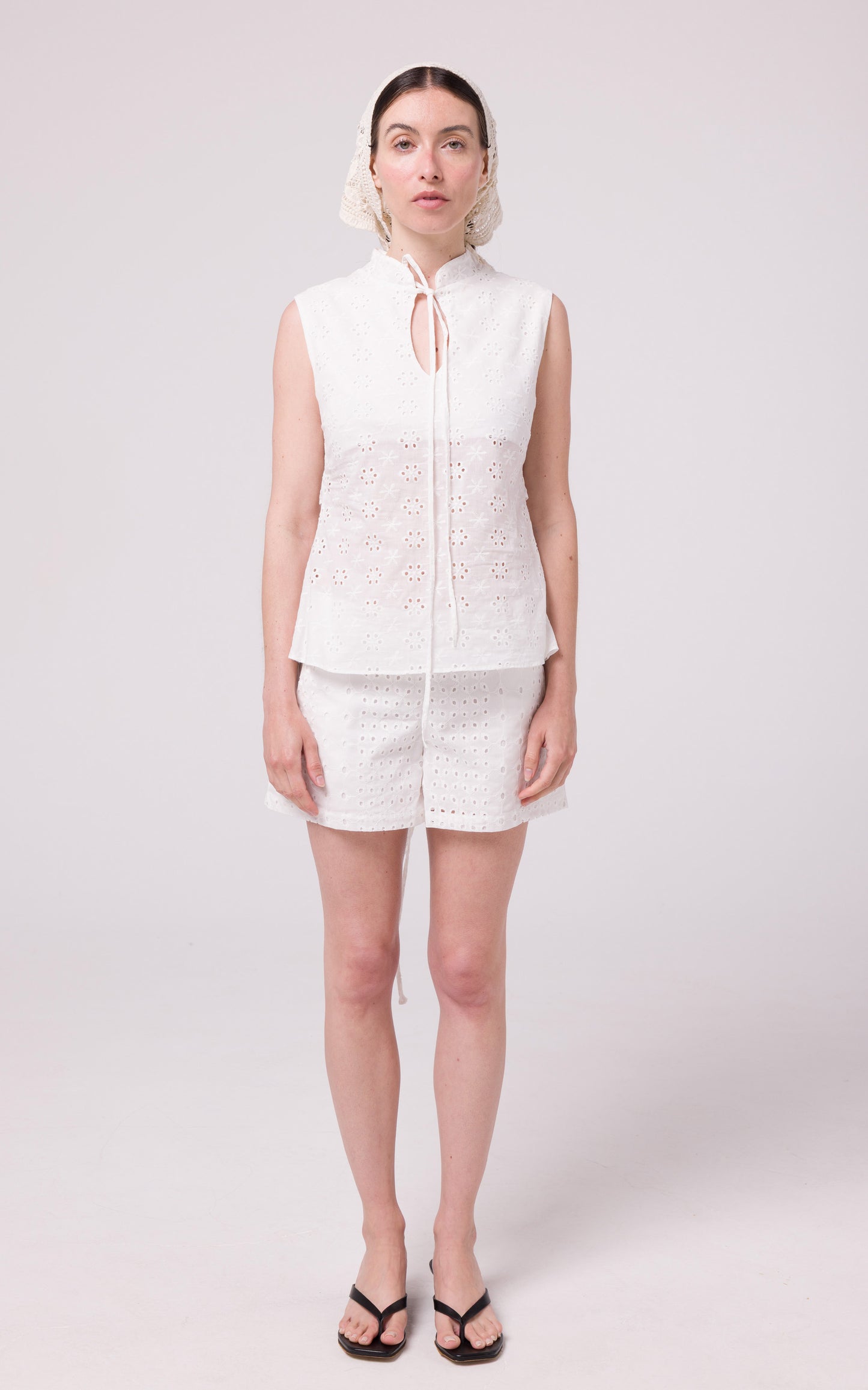 Haut Timothée dentelle blanche