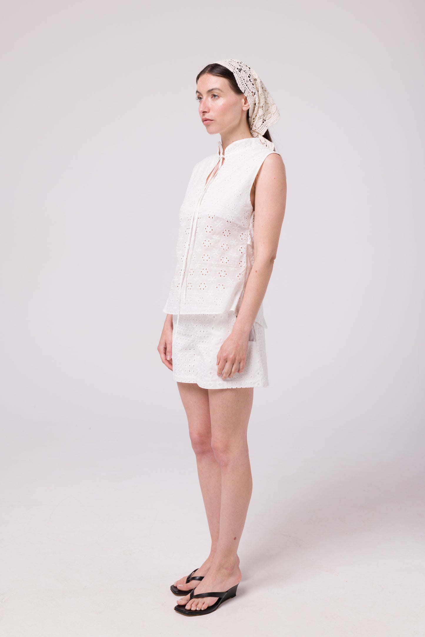 Haut Timothée dentelle blanche