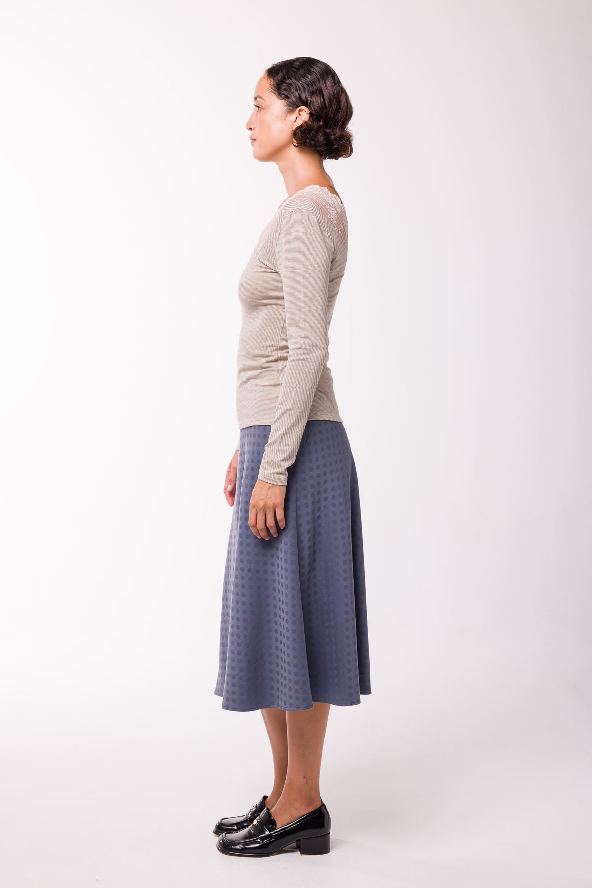 Jocelyn rayé beige