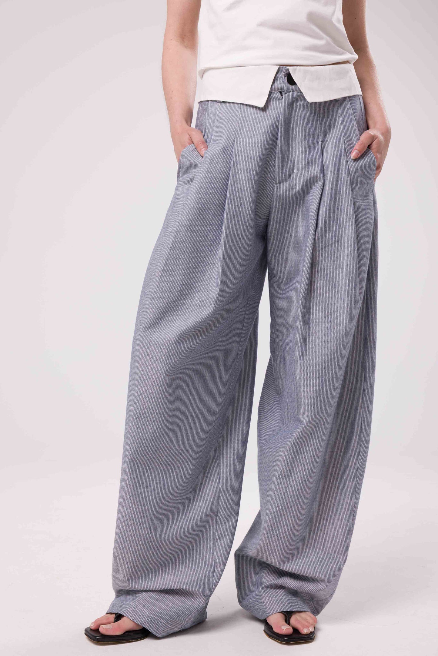 Pantalon Viktor gris rayé