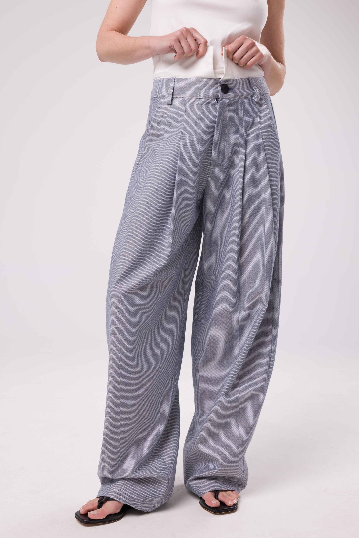 Pantalon Viktor gris rayé