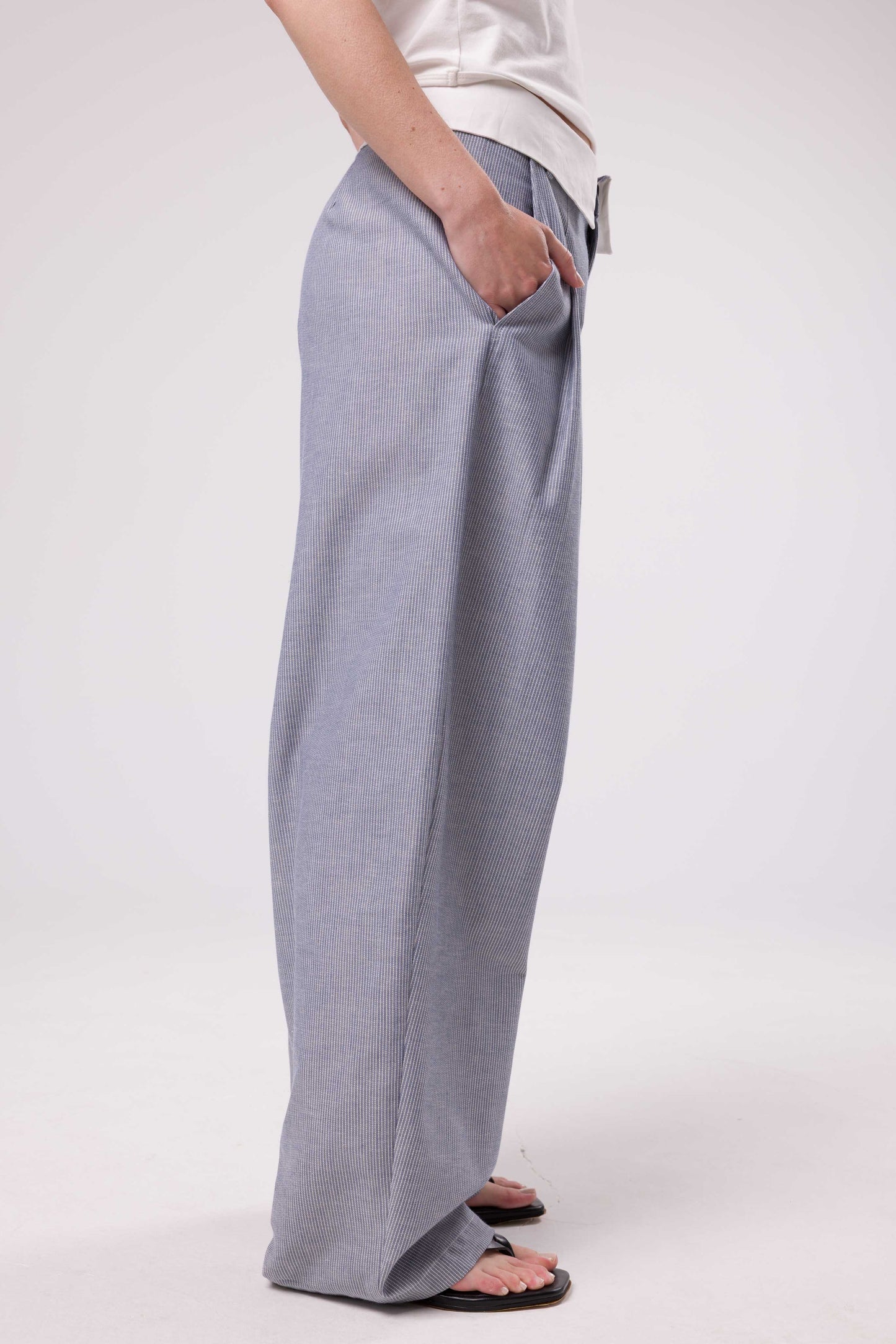 Pantalon Viktor gris rayé