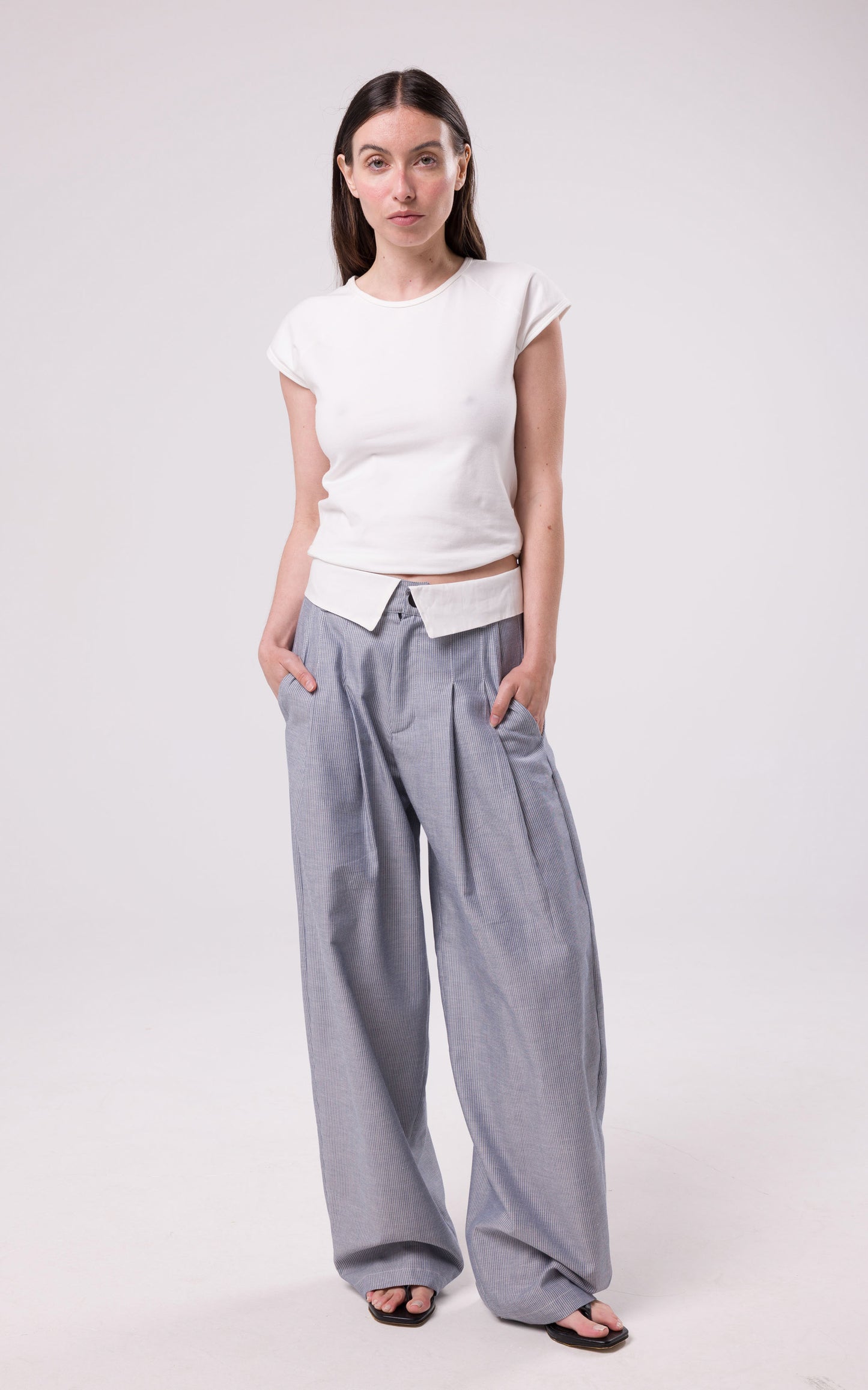 Pantalon Viktor gris rayé