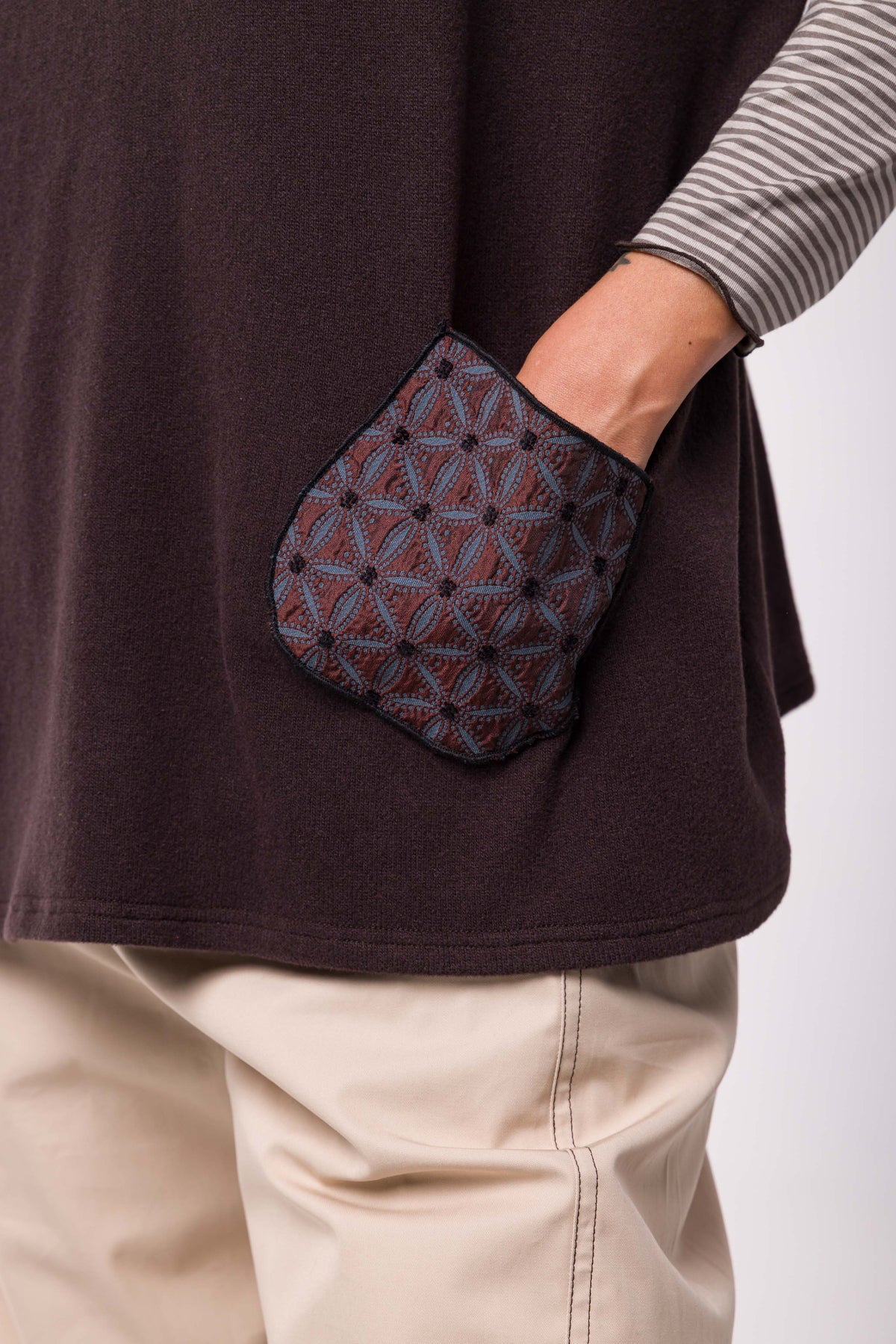 Pull Poches marron
