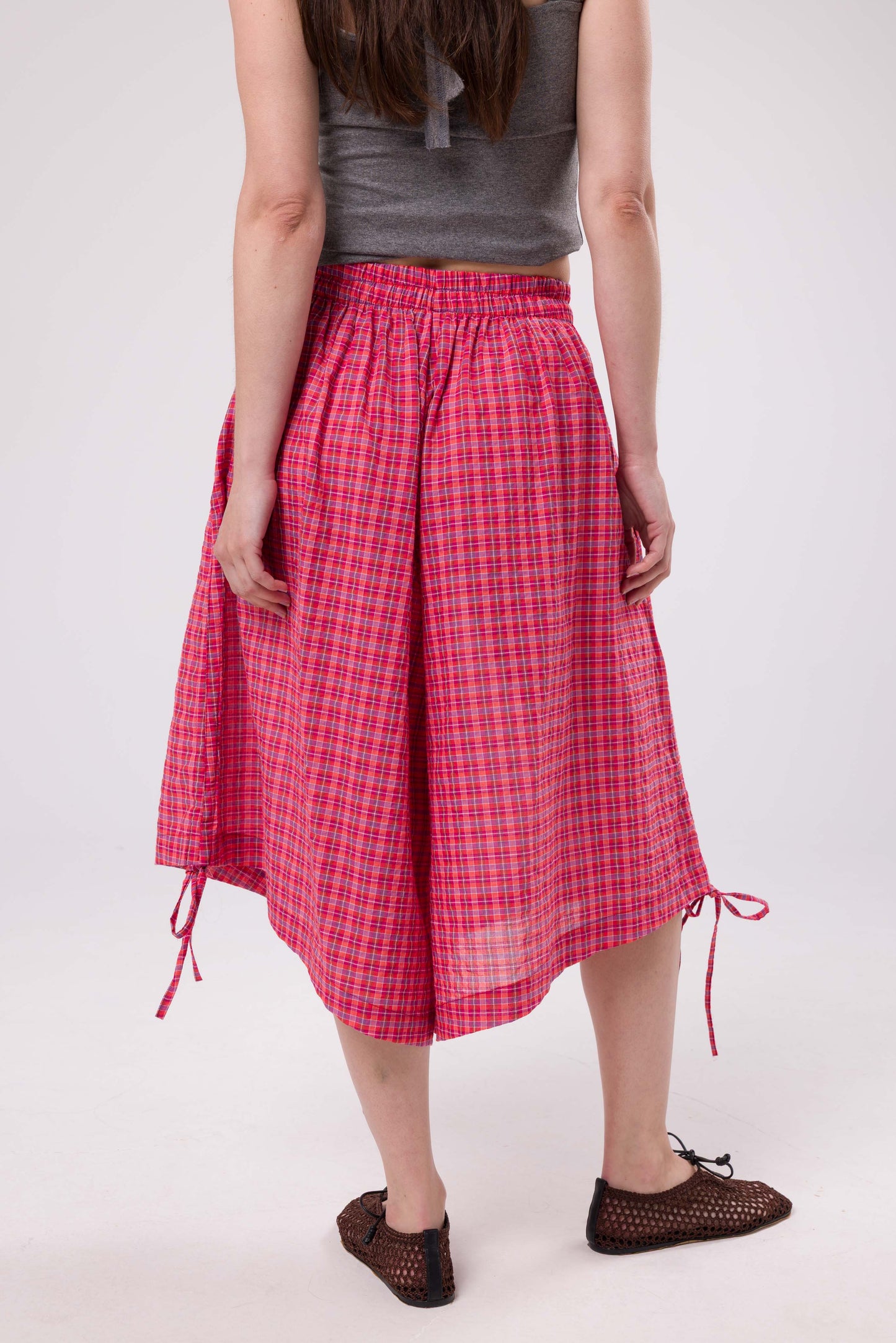 Short ThaÏs carreaux rouge