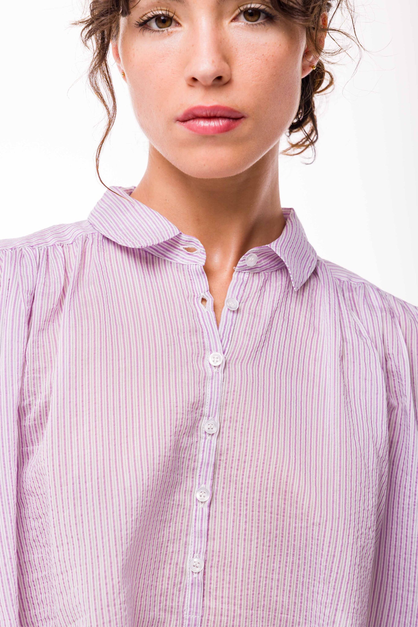 Blouse Yuna rayée rose