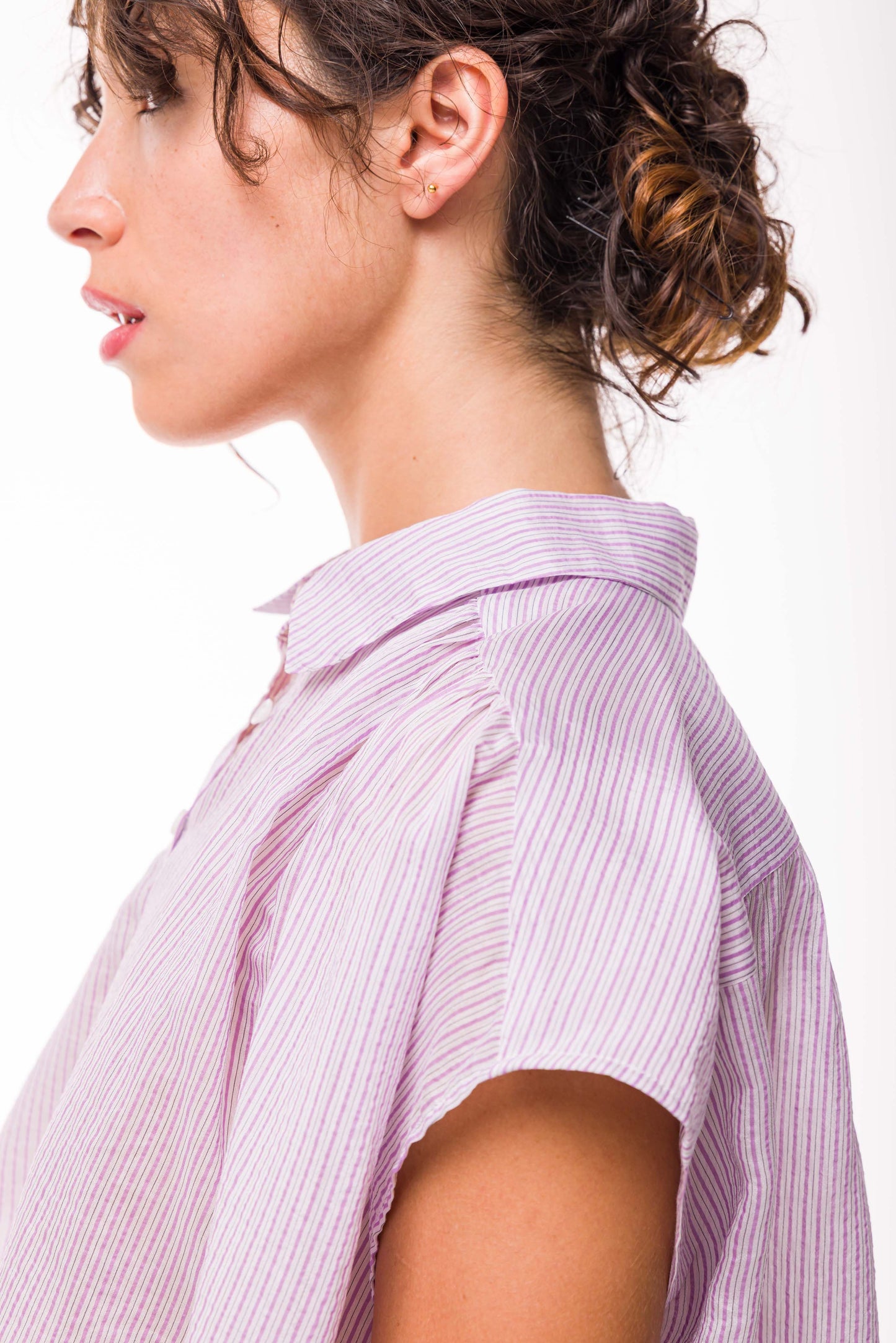 Blouse Yuna rayée rose