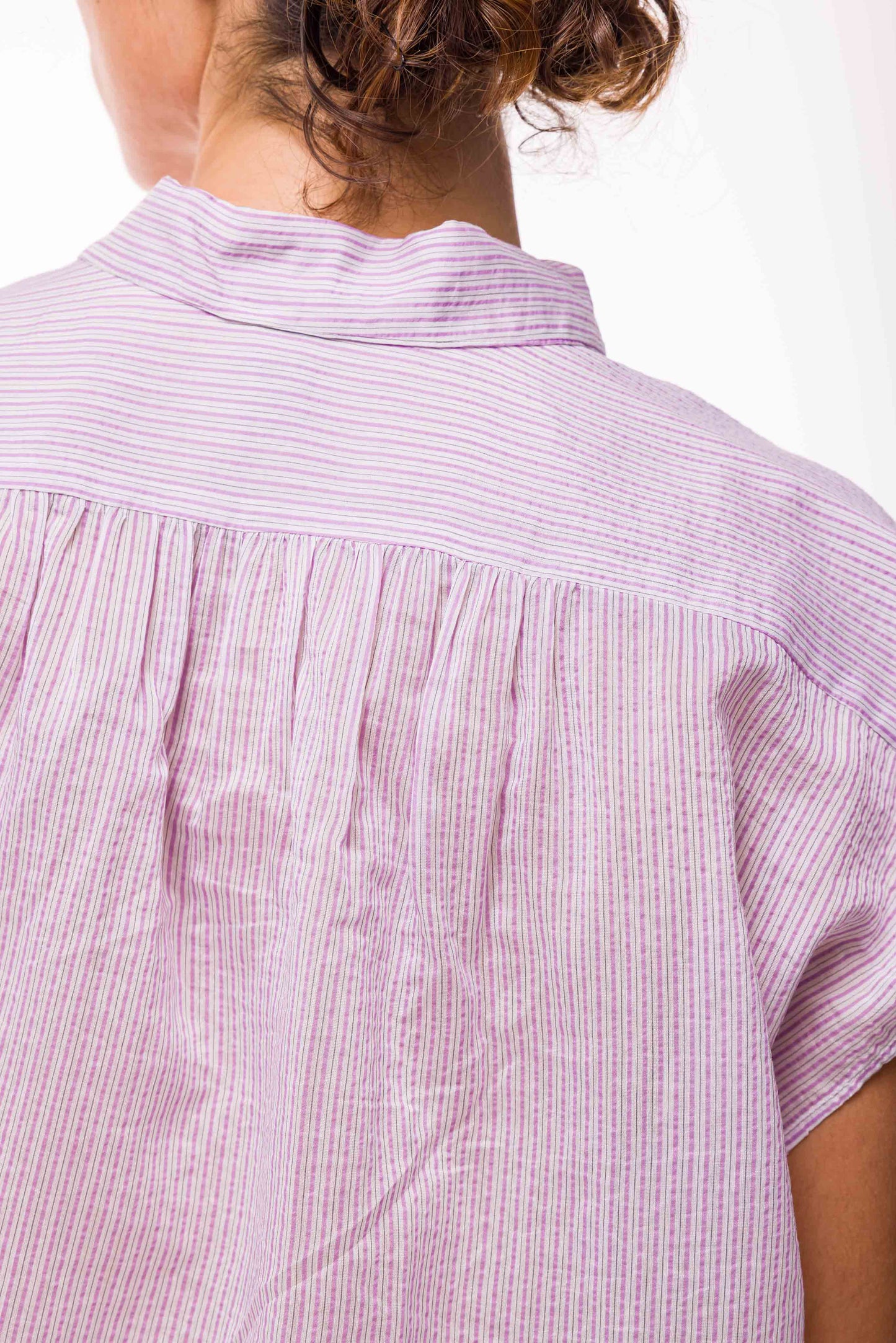 Blouse Yuna rayée rose