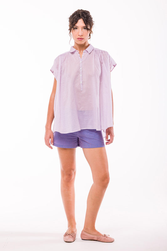 Blouse Yuna rayée rose